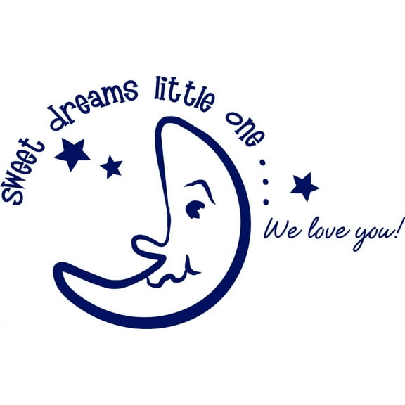 Custom Decals Sweet Dreams Little One Kids Girls Bed Room 20 X 30"