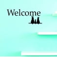 thumbnail image 1 of Custom Decals Welcome Wall Art Size: 14 X 28 Inches Color: Black, 1 of 1