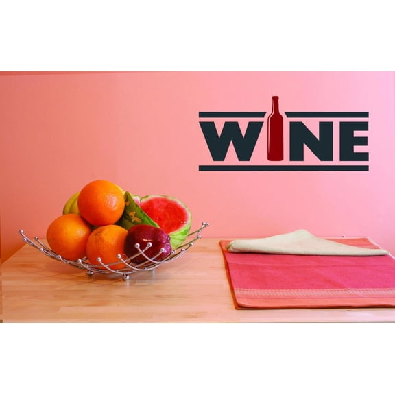Custom Decals Wine Wall Art Size: 12 X 30 Inches Color: Multi