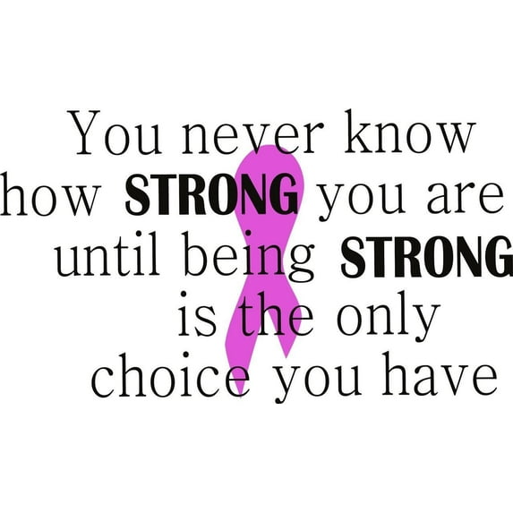 Custom Decals You Never How Strong You Are Until Being Strong Is The Only Choice You Have Breast Cancer Awareness Ribbon 12x12