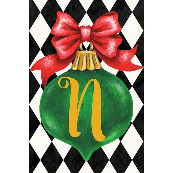 Custom Decor Applique Garden Flag - Christmas Ornament N