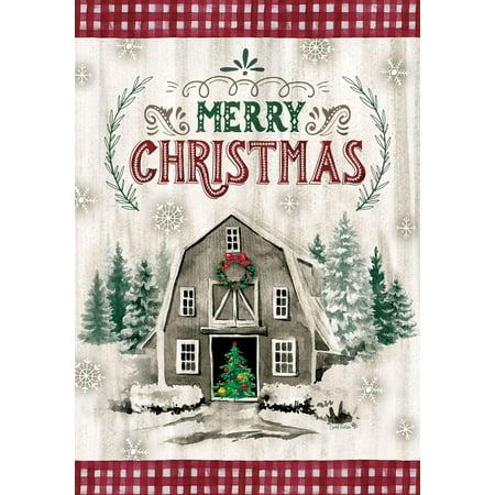 Christmas Barn 4965 Decorative Flag