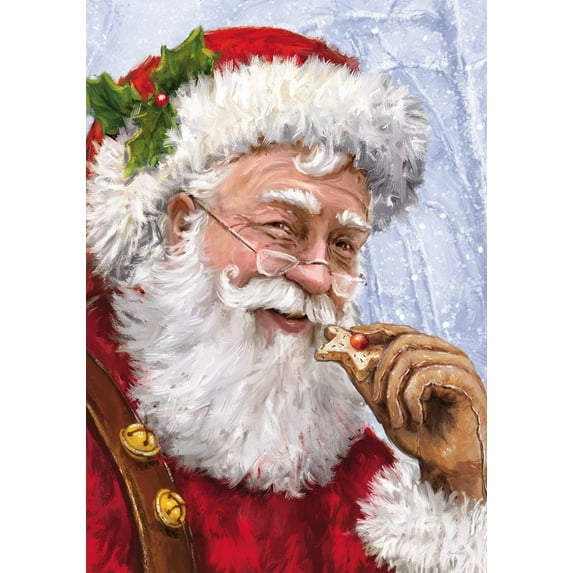 Custom Decor Garden Flag - Santa Cookie