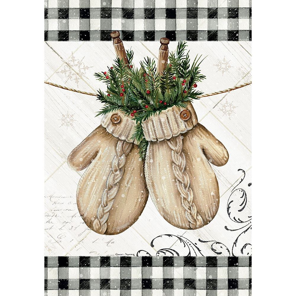 Custom Decor Garden Flag - Winter Mittens