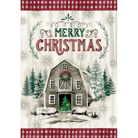 Christmas Barn 4965 Decorative Flag
