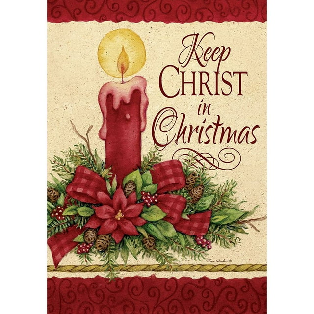 Custom Decor House Flag - Keep Christ