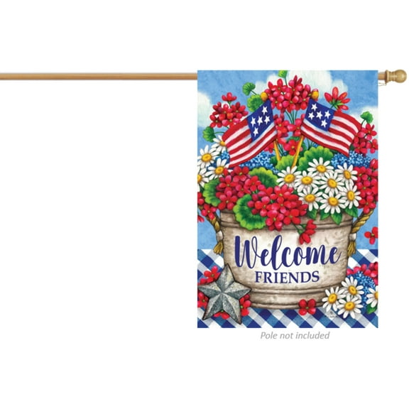 Patriotic Geraniums 5064 Decorative Flag