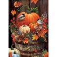 thumbnail image 1 of Custom Decor House Flag - Pumpkin Barrel, 1 of 1