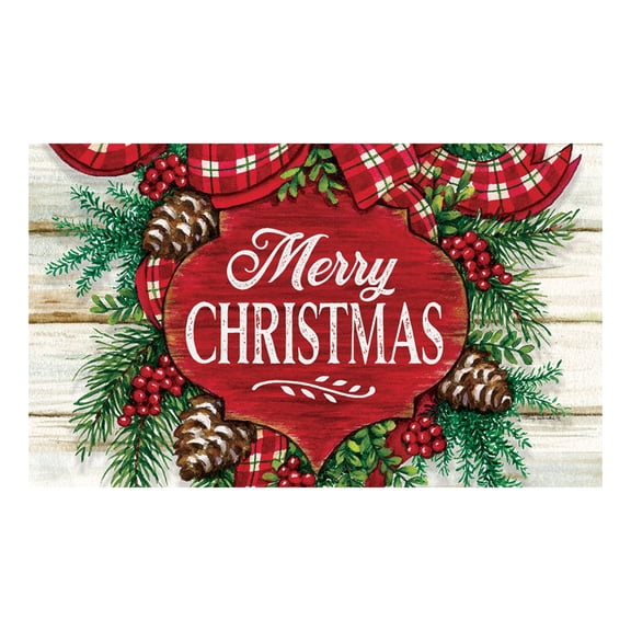 Custom Decor Mat - Christmas Swag