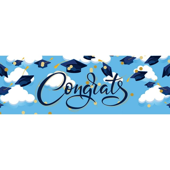 Custom Decor Signature Sign - Congrats Grad, 15" x 5"