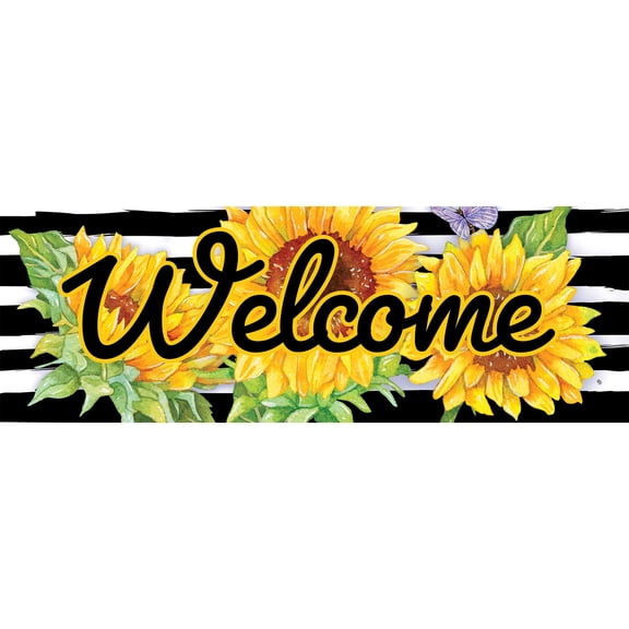 Custom Decor Signature Sign - Sunflower Stripes