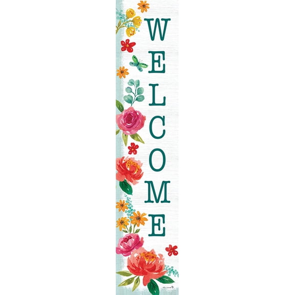 Custom Decor Yard Expression - Blessed Floral, 6" x 30"