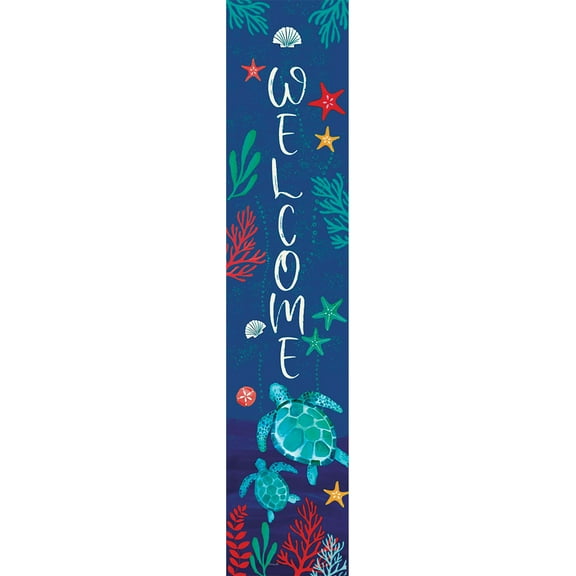 Custom Decor Yard Expression - Floating Turtles, 6" x 30"