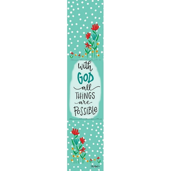 Custom Decor Yard Expression - With God, 6" x 30"