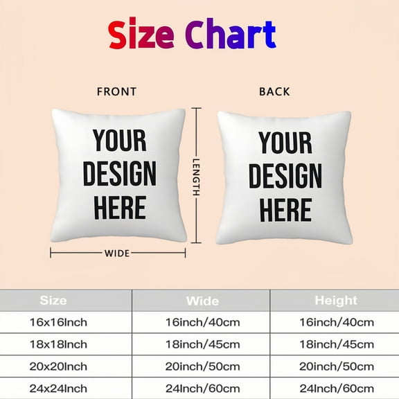 Custom Decorative Pillow Cover Personalized Photo Text