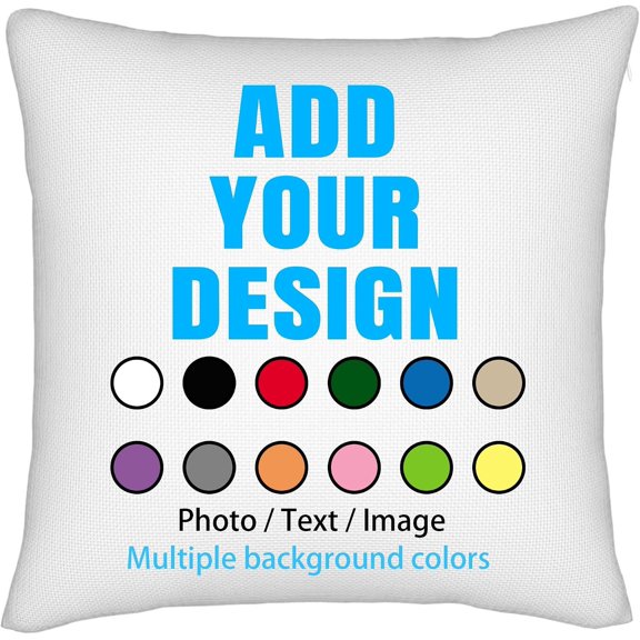 Custom Decorative Pillow Cover Personalized Photo Text