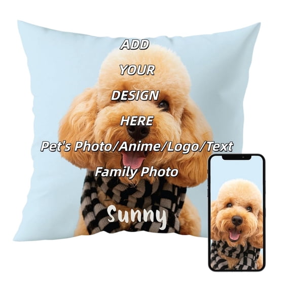 Custom Decorative Pillow Cover Personalized Photo Text