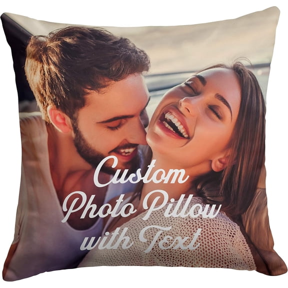 Custom Decorative Pillow Cover Personalized Photo Text