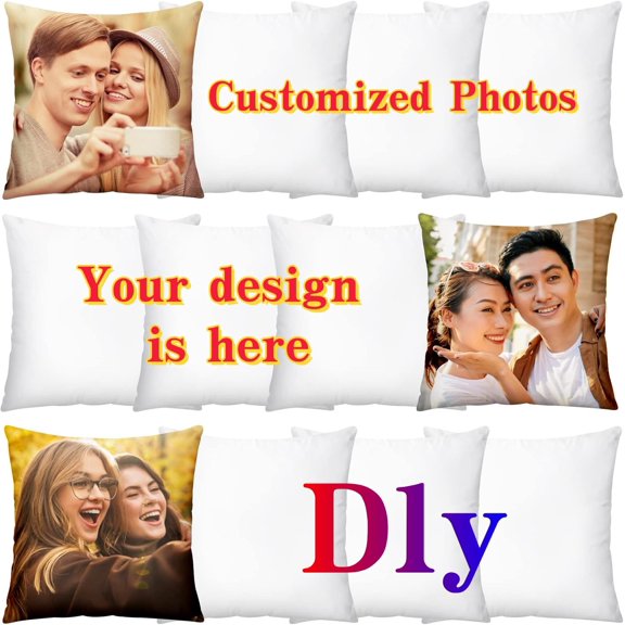 Custom Decorative Pillow Cover Personalized Photo Text