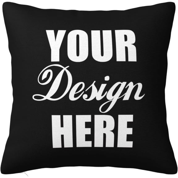 Custom Decorative Pillow Cover Personalized Photo Text