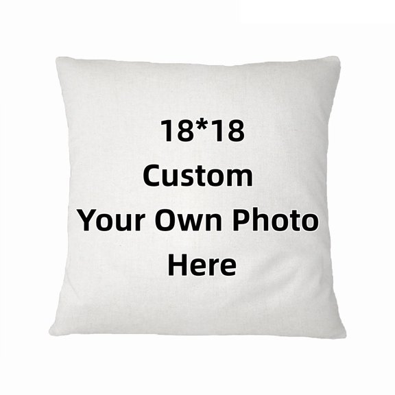Custom Decorative Pillow Cover Personalized Photo Text