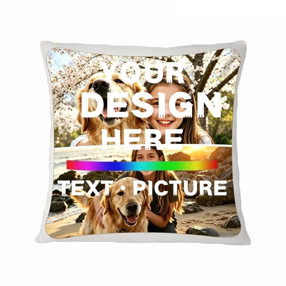 Custom Decorative Pillow Cover Personalized Photo Text