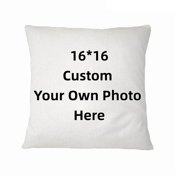 Custom Decorative Pillow Cover Personalized Photo Text