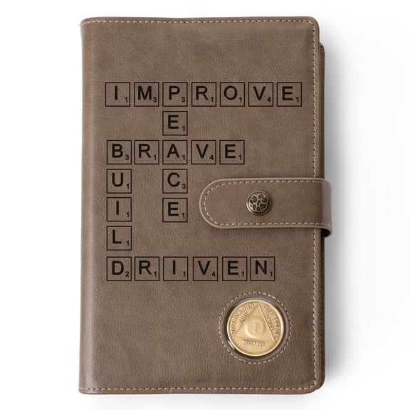 Custom Design AA Big Book & 12 Steps and 12 Traditions Book Set Cover, Alcoholics Anonymous Gifts, Fits 2 Hardcover AA Books, AA Coin Holder