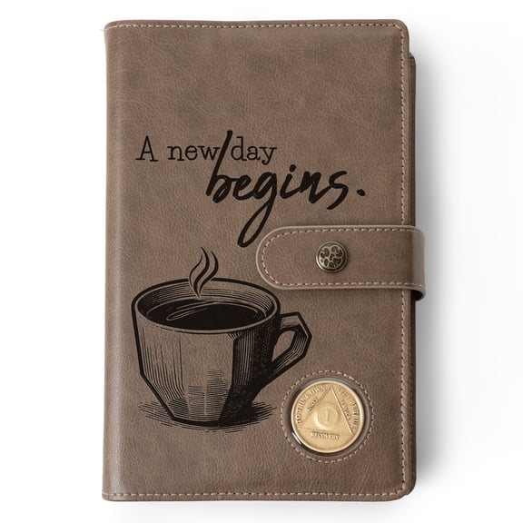 Custom Design AA Big Book & 12 Steps and 12 Traditions Book Set Cover, Alcoholics Anonymous Gifts, Fits 2 Hardcover AA Books, AA Coin Holder