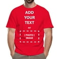 thumbnail image 1 of Custom Designed Crewneck T-Shirt | Personalized Shirt for Men Made with 5.3 Oz 100% Cotton | Short Sleeve Red Color Tee - M Size, 1 of 6