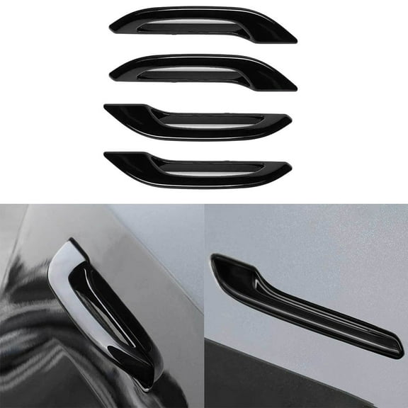 Custom Designed Glossy Black Door Handle Trim Cover For Tesla For Model 3 Y