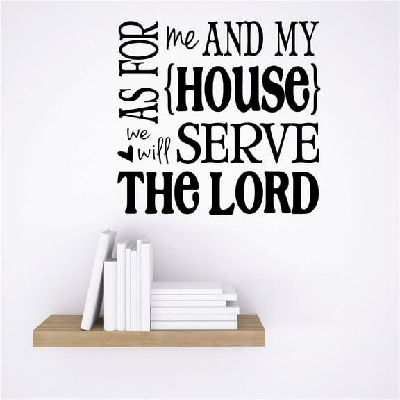 Custom Designs As For Me & My House We Will Serve The Lord Bible Quote 18x18 Inches