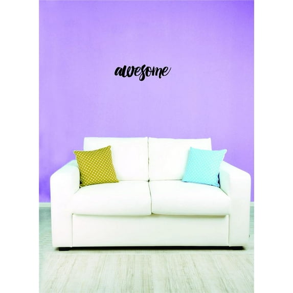 Custom Designs Awesome Text Lettering Life Quote6 X 24 Inches