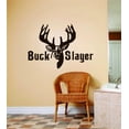 thumbnail image 1 of Custom Designs Buck Slayer Letters With Deer / Buck Head Image Animal Hunting Hunter Man Gun 12 X 24 Inches, 1 of 1