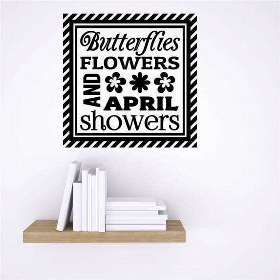 Custom Designs Butterflies Flowers & April Showers 20x20 Inches