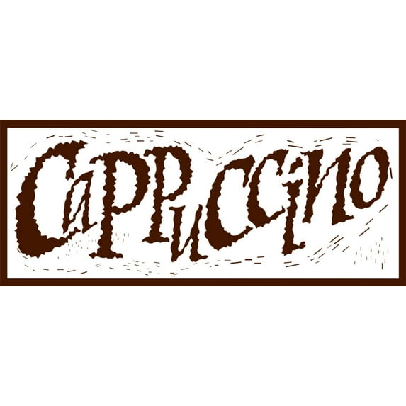 Custom Designs Cappuccino Kitchen Sign 12 X 36 Inches