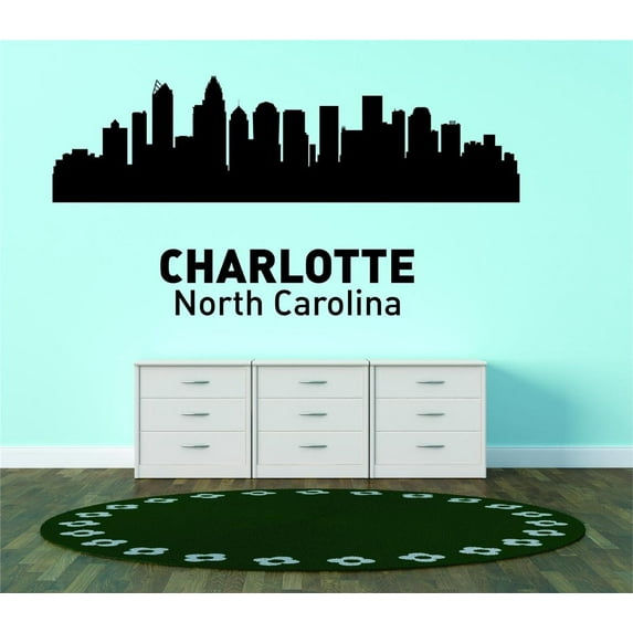 Custom Designs Charlotte North Carolina United States Major City Geographical Map Landmark 20x42