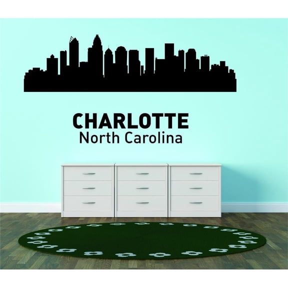 Custom Designs Charlotte North Carolina United States Major City Geographical Map Landmark 20x42