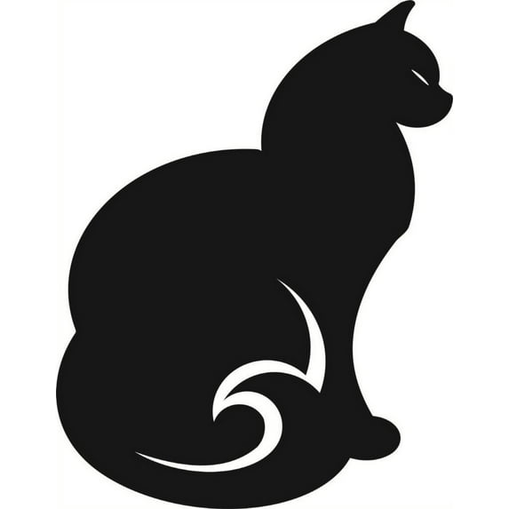 Custom Designs Cling Transfer Cat Kitty Pet 6 Inches X 12 Inches