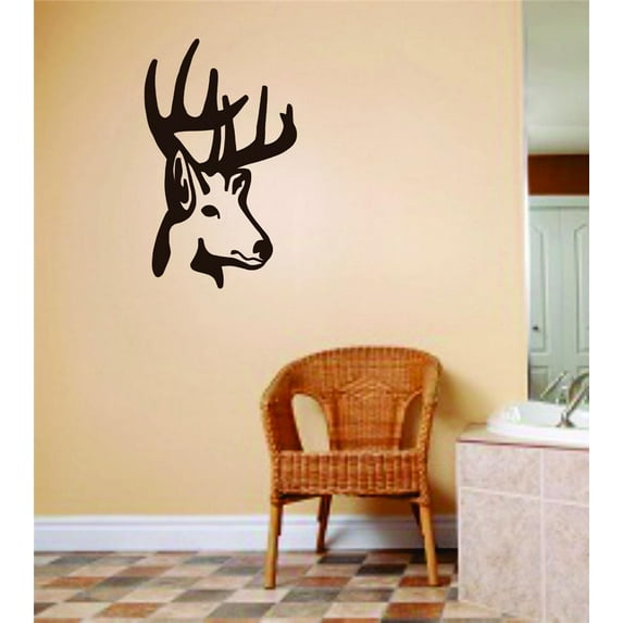 Custom Designs Deer Buck Head Face Animals 12 X 24 Inches