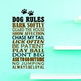thumbnail image 1 of Custom Designs Dogs Rules Bark Softly Guard The House Show Affection Chase My Tail Don't Beg Ask To Go Outside Always Be Loyal 20x40", 1 of 1
