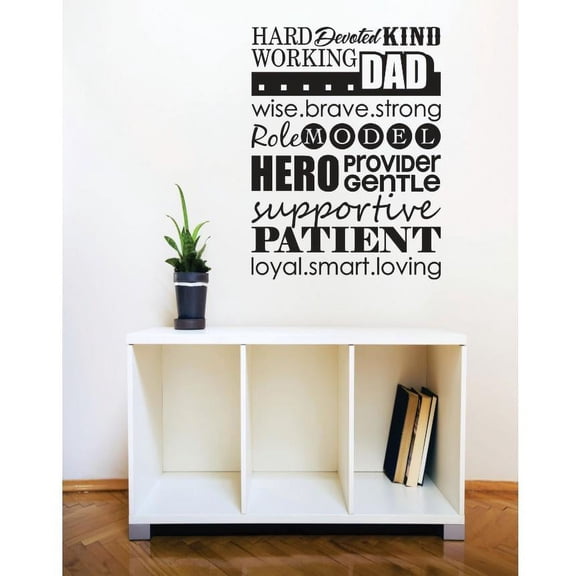 Custom Designs Hard Devoted Kind Working Dad Image Quote Bathroom 20 X30" -