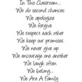 thumbnail image 1 of Custom Designs In This Classroom... We Are A Family Quote School Rules Friend Classmates Teacher Student 8 X12" -, 1 of 1