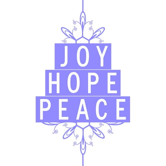 Custom Designs Joy Hope Peace 12 X 24 Inches