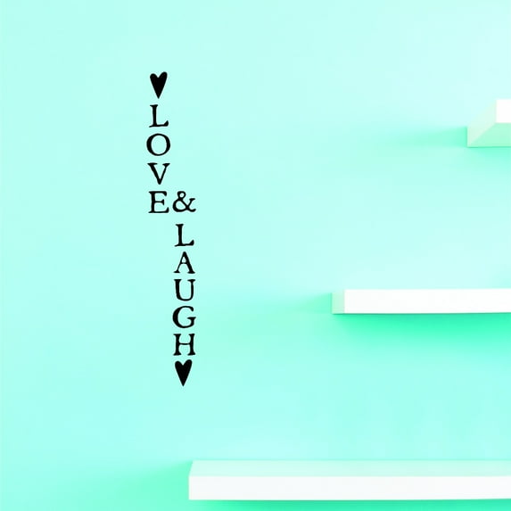 Custom Designs Love & Laugh Sign Bathroom 16x40 Inches