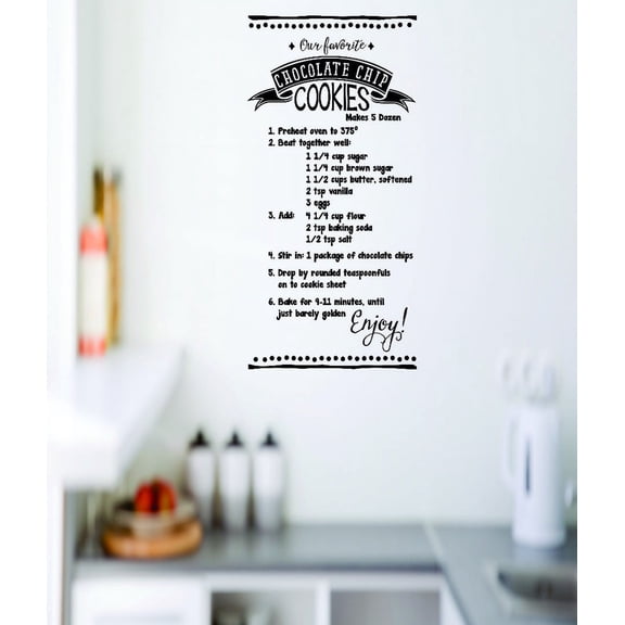 Custom Designs Our Favorite Chocolate Chip Cookies Makes 5 Dozen... Kitchen Recipe 20x40"