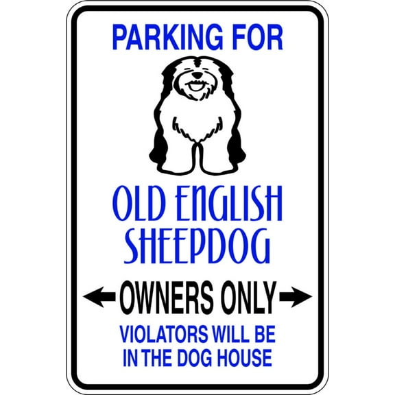 Custom Decals Parking For Old English -Parking Signs 9 X18"
