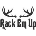thumbnail image 1 of Custom Designs Rack Em Up Graphic Lettering With Deer Antler 10"X10" Home Animal Room, 1 of 1