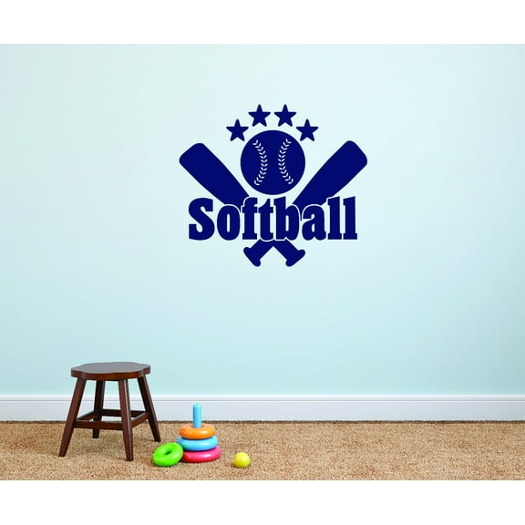 Custom Designs Softball Bat Sports Design 20x30"