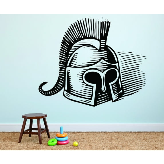 Custom Designs Spartan Corinthian Helmet Ancient Greek Medieval Roman Armour Silhouette 12x18 Inches